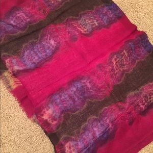 Cashmere Batik Stripe Pashmina Scarf